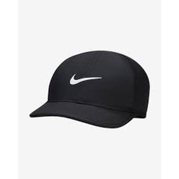 NIKE Dri-Fit Featherlight Hat Baseball Cap Black Lightweight Travel Packable - Picture 1 of 7